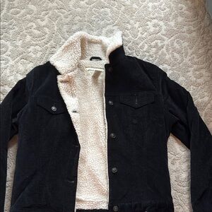 Eddie Bauer Sherpa-Lined Suede Jacket (like new)!